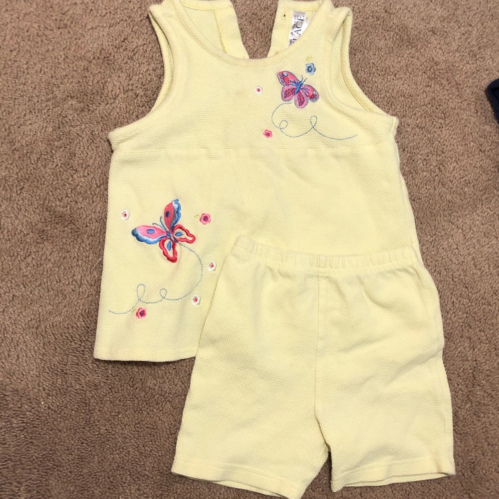 5/$15 24mo girls 2 piece yellow dress set